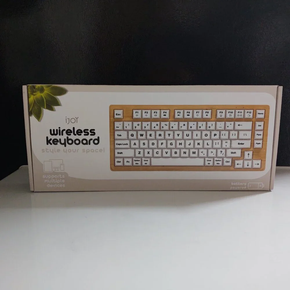 iJOY WIRELESS WOOD PRINT FINISH KEYBOARD NEW